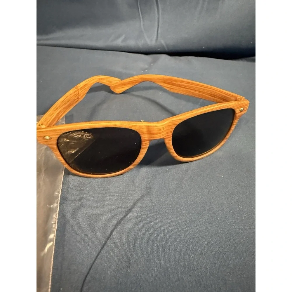 MLB 2021 World Series promotional wood-grain sunglasses